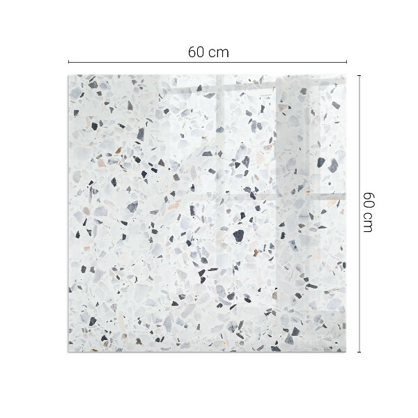 Vierkante vloerplaat voor kachel Steenpatroon met deeltjes