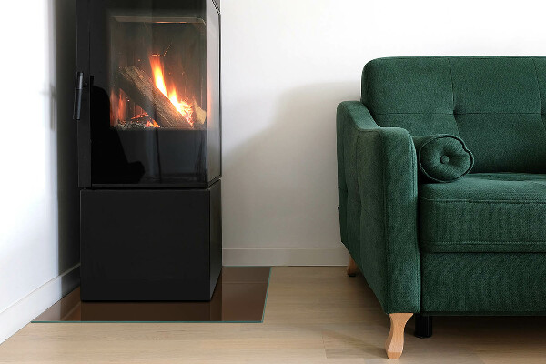 Vierkante vloerplaat voor kachel Kleur Bruin