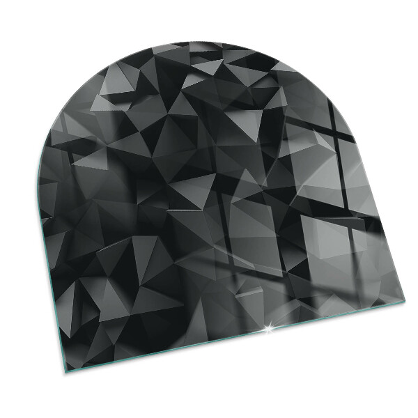 Halfovale vloerplaat voor houtkachel Driedimensionale geometrie