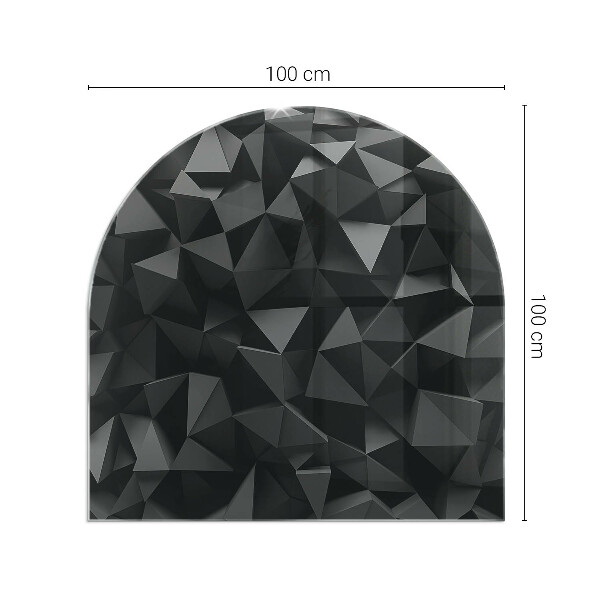 Halfovale vloerplaat voor houtkachel Driedimensionale geometrie