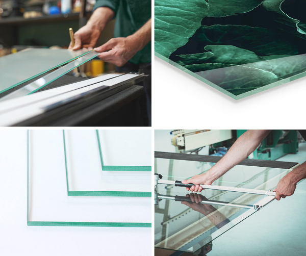 Halfovale vloerplaat voor houtkachel Abstract organisch patroon