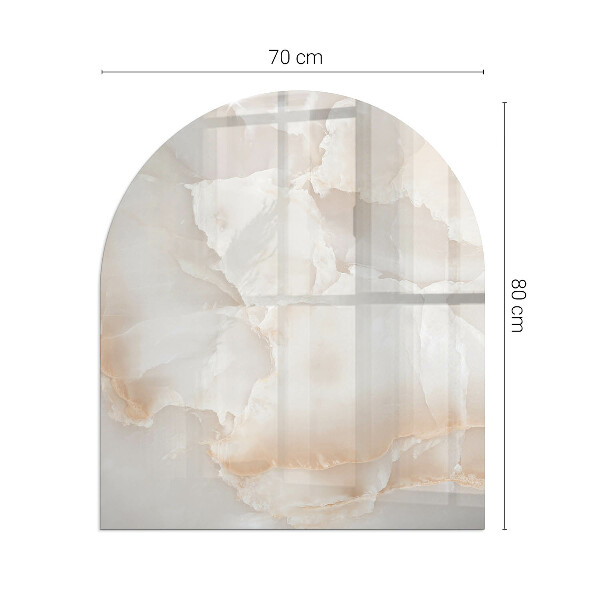 Halfovale plaat voor onder kachel Natuursteenpatroon