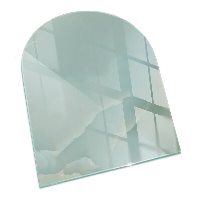 Halfovale vloerplaat voor houtkachel Fijn marmerpatroon