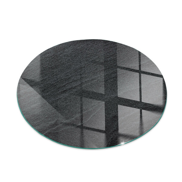 Ronde plaat onder houtkachel Natuursteen textuur