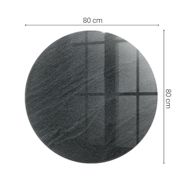 Ronde plaat onder houtkachel Natuursteen textuur