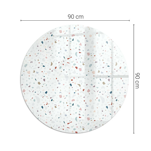 Ronde plaat onder houtkachel Patroon met kleine vormen