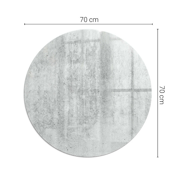 Ronde plaat voor onder houtkachel Ruwe betontextuur