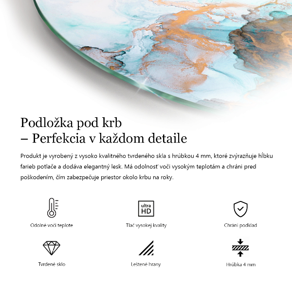 Ronde onderplaat kachel Abstract geometrisch patroon