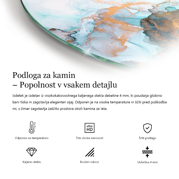 Ronde onderplaat kachel 3D geometrisch patroon