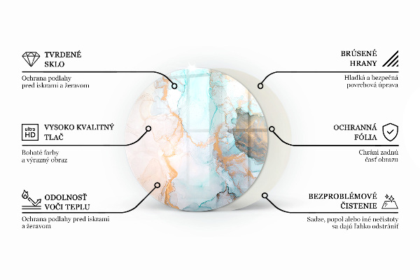 Ronde onderplaat kachel 3D geometrisch patroon