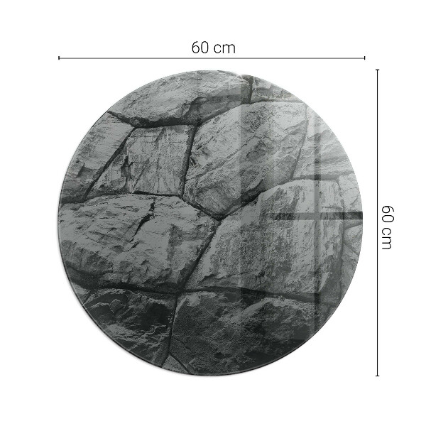 Ronde onderplaat kachel Natuursteenpatroon