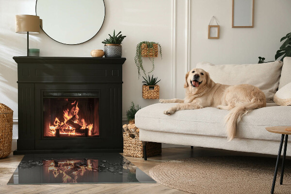 Rechthoekige vloerplaat voor houtkachel Abstracte wolk van vaste stoffen