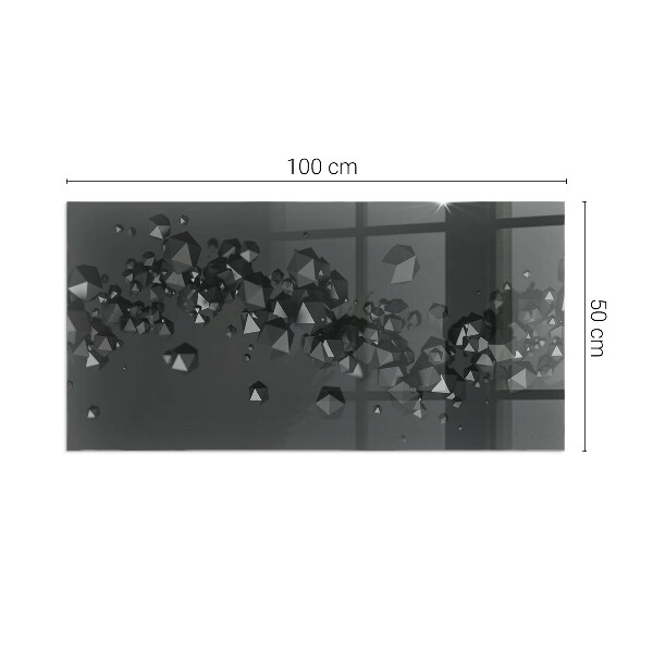 Rechthoekige vloerplaat voor houtkachel Abstracte wolk van vaste stoffen