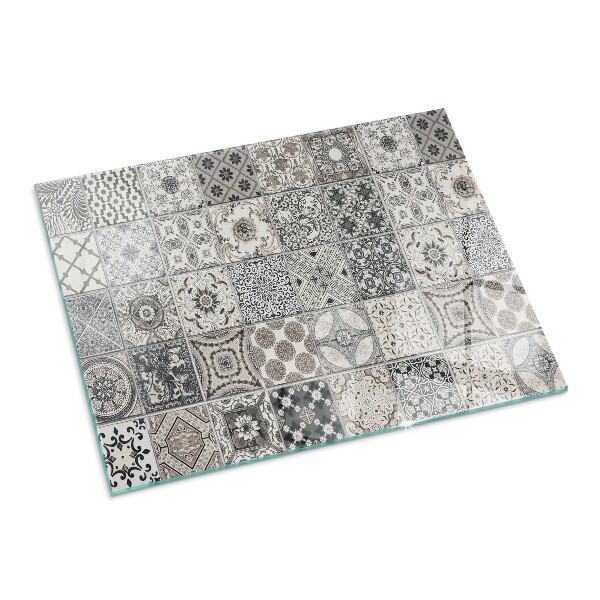 Rechthoekige vloerplaat voor kachel Decoratieve tegelpatronen