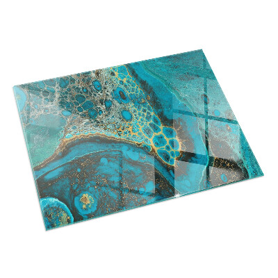 Rechthoekige vloerplaat voor kachel Abstract organisch patroon