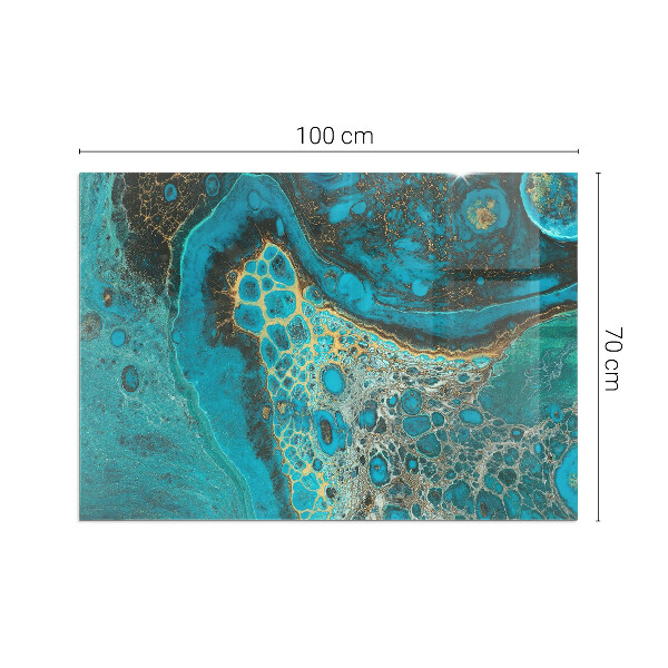 Rechthoekige vloerplaat voor kachel Abstract organisch patroon