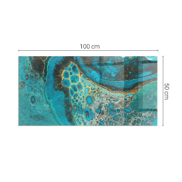 Rechthoekige vloerplaat voor kachel Abstract organisch patroon
