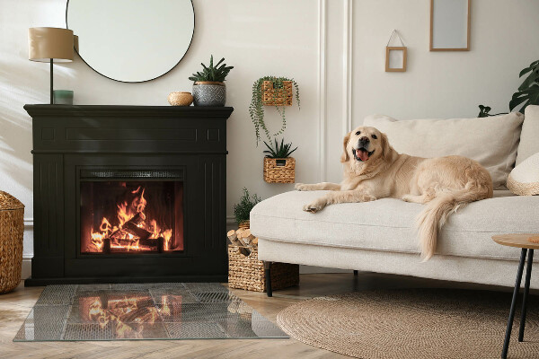 Rechthoekige vloerplaat voor houtkachel Geperforeerd plaatpatroon