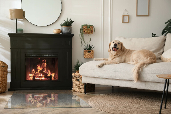 Rechthoekige vloerplaat voor houtkachel Abstract textuurpatroon