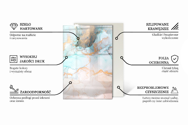 Rechthoekige vloerplaat voor houtkachel Abstract textuurpatroon