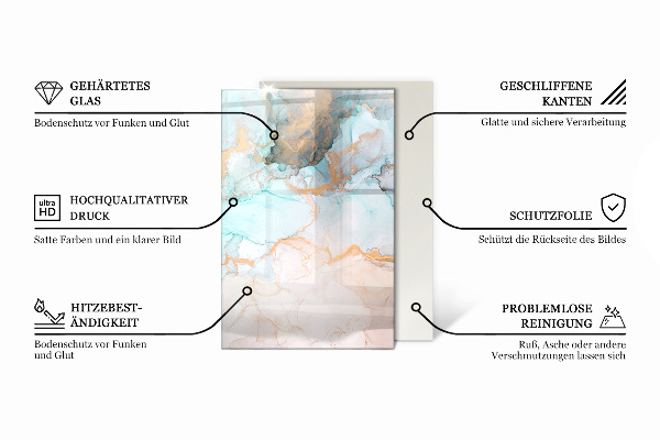 Rechthoekige vloerplaat voor houtkachel Abstract textuurpatroon