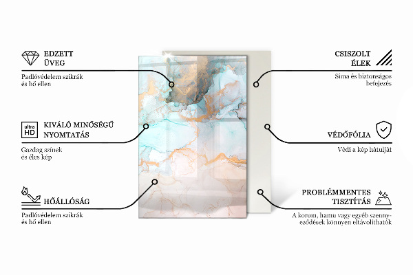 Rechthoekige vloerplaat voor houtkachel Abstract textuurpatroon