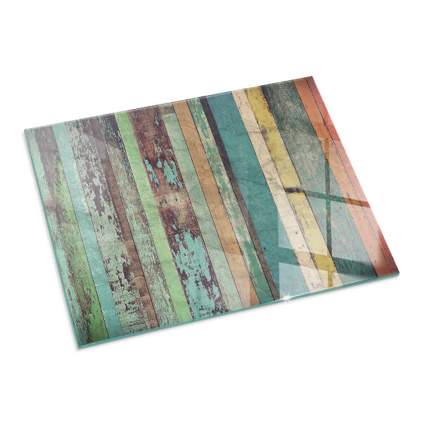 Rechthoekige vloerplaat voor houtkachel Planken in verschillende tinten