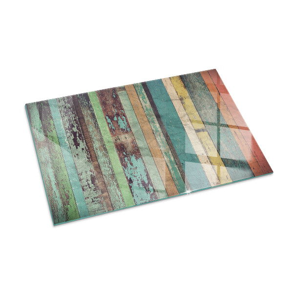 Rechthoekige vloerplaat voor houtkachel Planken in verschillende tinten