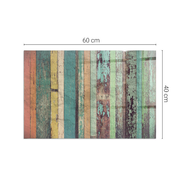 Rechthoekige vloerplaat voor houtkachel Planken in verschillende tinten