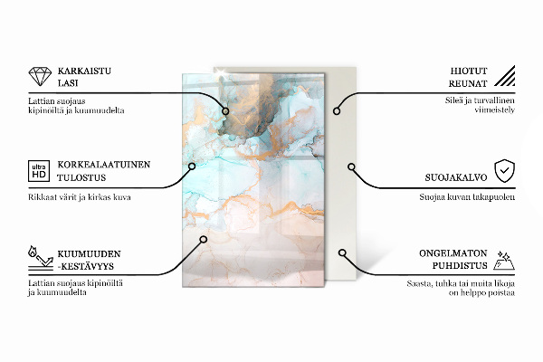 Rechthoekige vloerplaat voor houtkachel Abstract geometrisch patroon