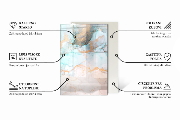 Rechthoekige vloerplaat voor houtkachel Abstract geometrisch patroon