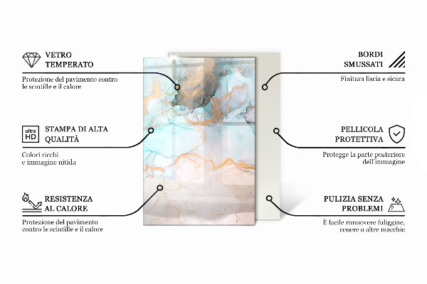 Rechthoekige vloerplaat voor houtkachel Abstract geometrisch patroon