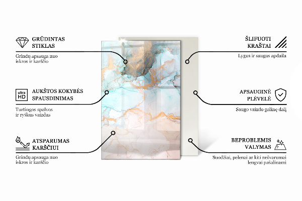 Rechthoekige vloerplaat voor houtkachel Abstract geometrisch patroon