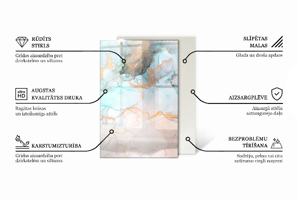 Rechthoekige vloerplaat voor houtkachel Abstract geometrisch patroon