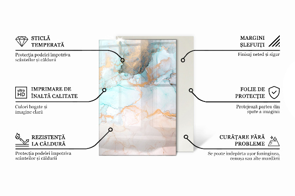 Rechthoekige vloerplaat voor houtkachel Abstract geometrisch patroon