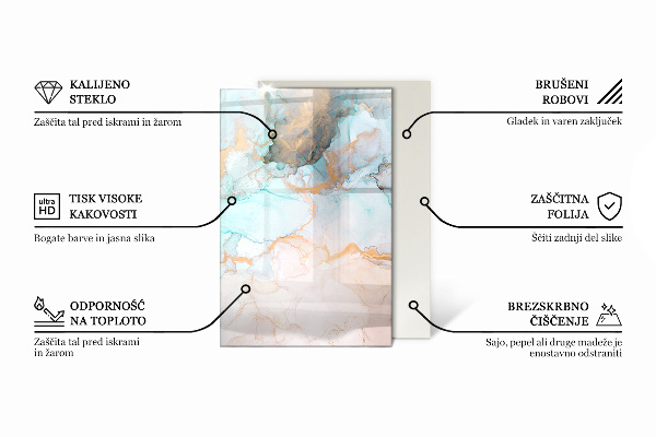 Rechthoekige vloerplaat voor houtkachel Abstract geometrisch patroon