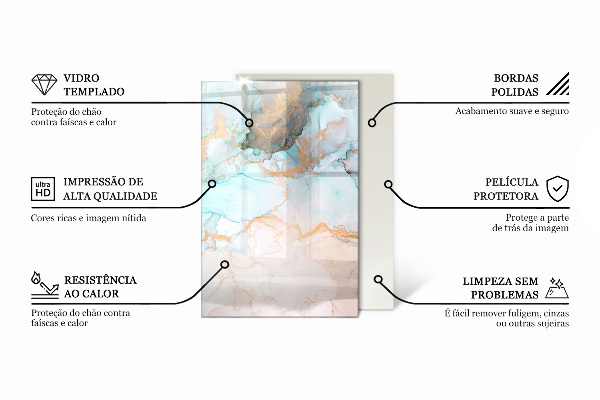 Rechthoekige vloerplaat voor houtkachel 3D geometrisch patroon