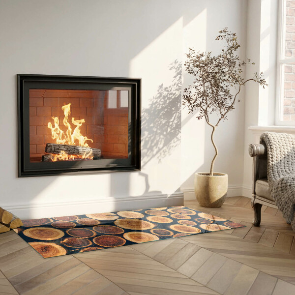 Rechthoekige kachel vloerplaat Doos met gesneden hout