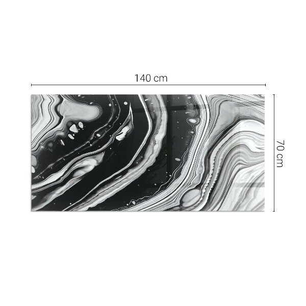 Rechthoekige vloerplaat voor kachel Abstracte golven en lijnen