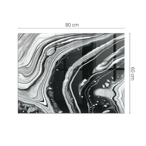 Rechthoekige vloerplaat voor kachel Abstracte golven en lijnen