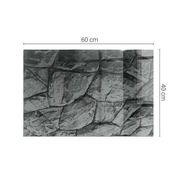 Rechthoekige vloerplaat voor houtkachel Natuursteenpatroon