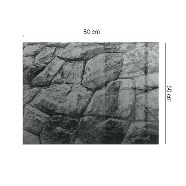 Rechthoekige vloerplaat voor houtkachel Natuursteenpatroon