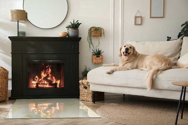 Rechthoekige vloerplaat voor houtkachel Abstract marmerpatroon