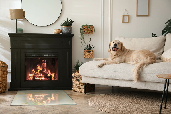 Rechthoekige vloerplaat voor houtkachel Abstract marmerpatroon