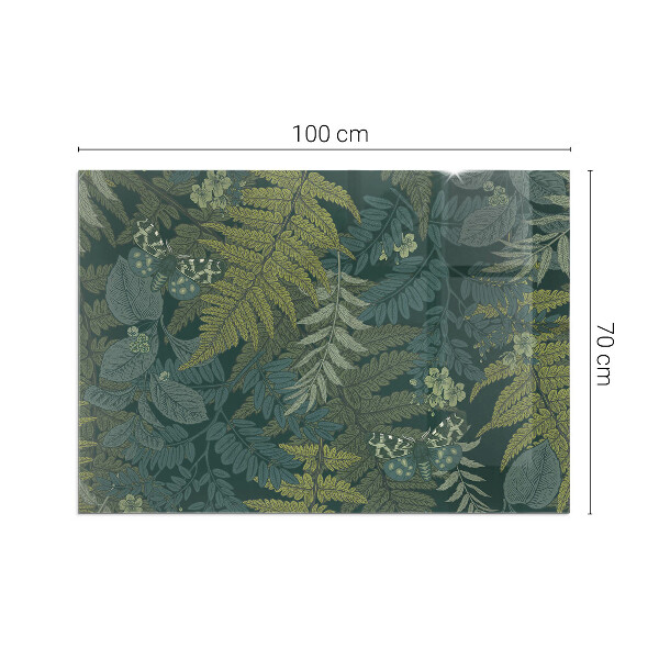 Rechthoekige kachel vloerplaat Plantenmotieven met vlinders