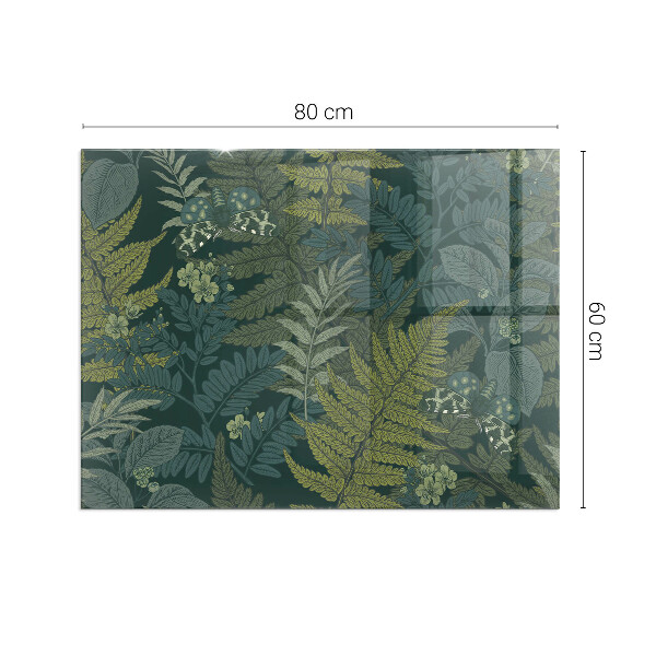 Rechthoekige kachel vloerplaat Plantenmotieven met vlinders