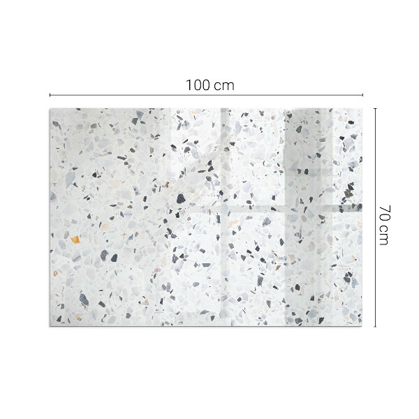 Rechthoekige vloerplaat voor kachel Steenpatroon met deeltjes