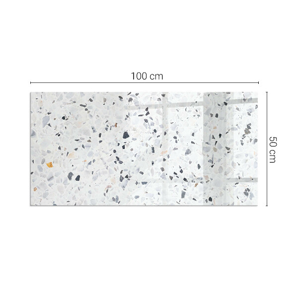 Rechthoekige vloerplaat voor kachel Steenpatroon met deeltjes