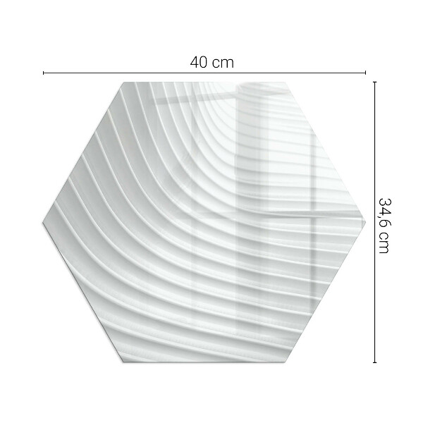 Zeshoekige plaat onder houtkachel Golven van delicate lijnen