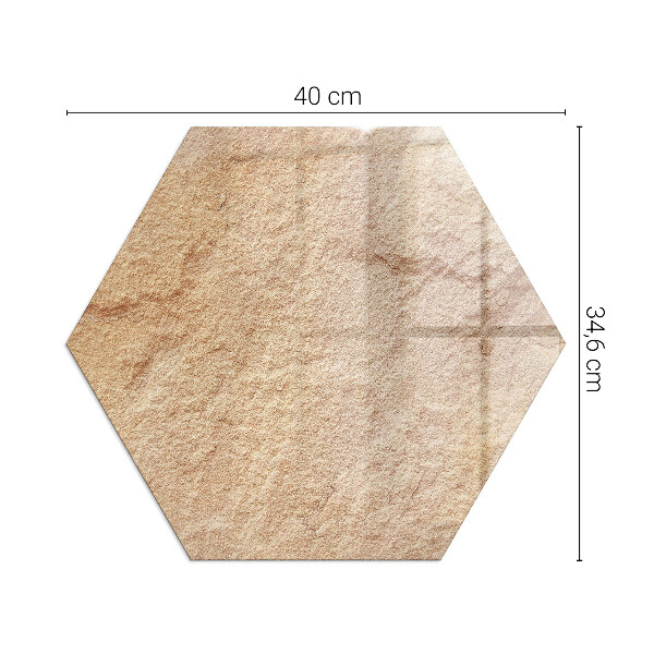 Zeshoekige plaat onder houtkachel Natuursteen textuur